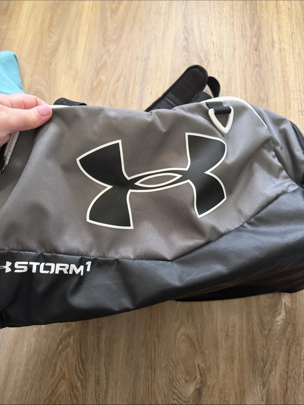 Under Armour Gray and Black Storm Duffel Bag